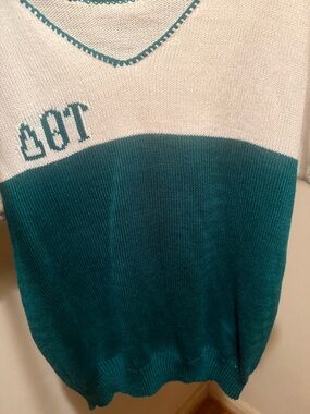 Vintage Delta Theta Tau Sorority Knit Sweater. Small